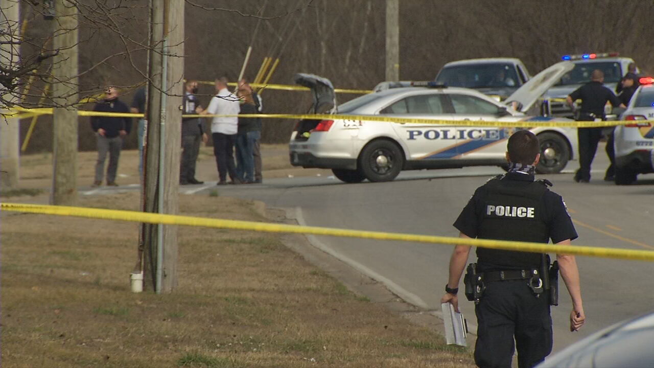 Scene of officer shooting man behind Walmart in West Buechel neighborhood
